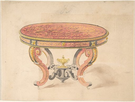 Design for a Round Renaissance Style Table