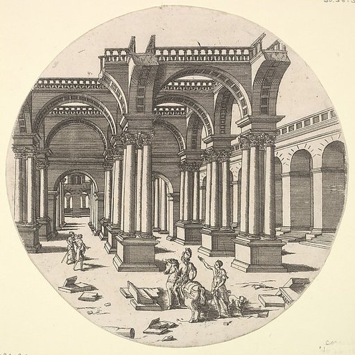 Perspectival View, Temple of Isis
