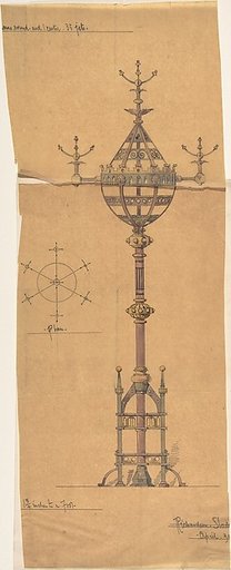 Designs for [Gas?] Lights for a Church