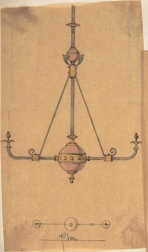 Design for [Gas?] Lights for a Church