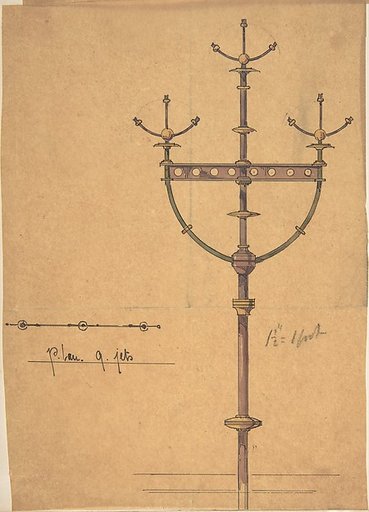 Design for [Gas?] Lights for a Church