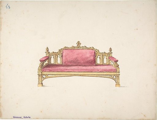 Design for a Gothic Settee