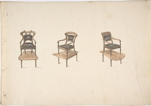Design for Three Small Elevated Armchairs