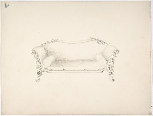 Design for a Sofa with Foliate Ornament