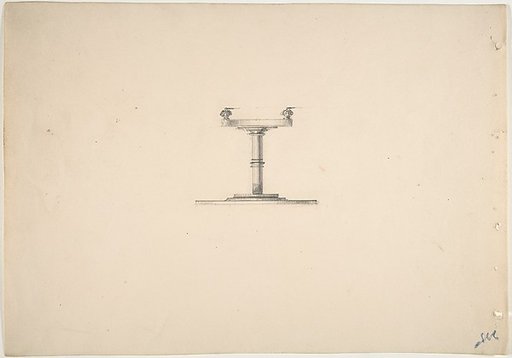 Design for a Round Pedestal Table on Casters