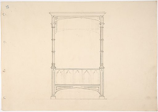 Design for a Gothic Bed