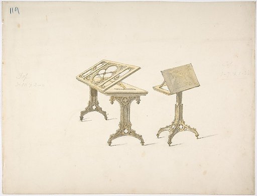 Design for Two Bookstands on Casters