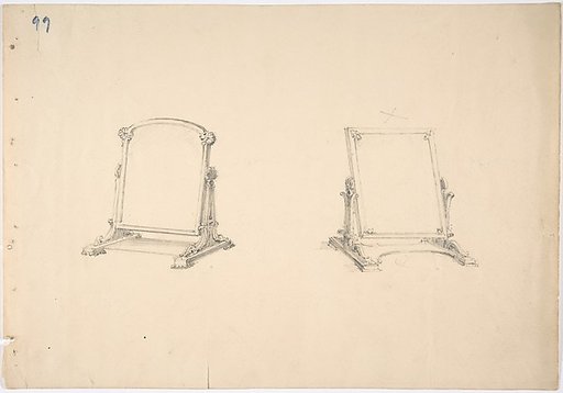 Design for Two Ornamented Tabletop Mirrors