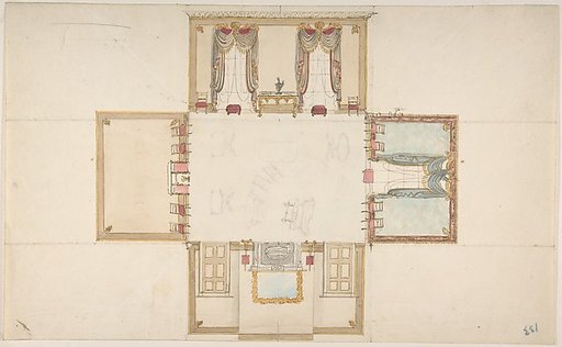 Plan and Elevations of a Room