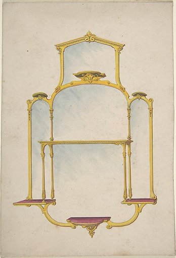 Design for a Hanging Mirror with Shelves