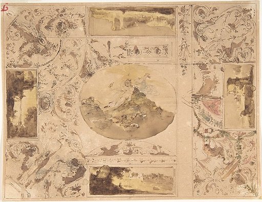Designs for the decoration of a ceiling