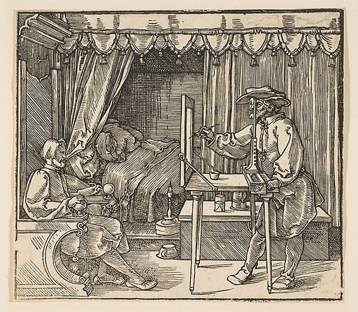 Artist Drawing a Portrait of a Man