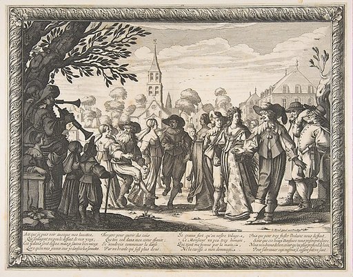Dance on the Village Square, plate 2 from "Le Mariage à la Campagne"