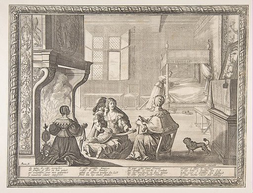 Visit of the Nursemaid, plate 6 from "Marriage in the City" (Le Mariage à la Ville)