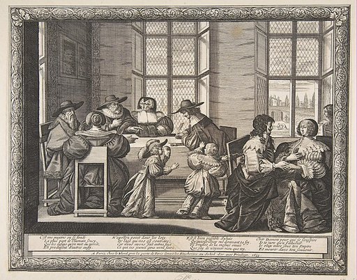 The Marriage Contract, plate 1 from "Marriage in the City" (Le Mariage à la Ville)