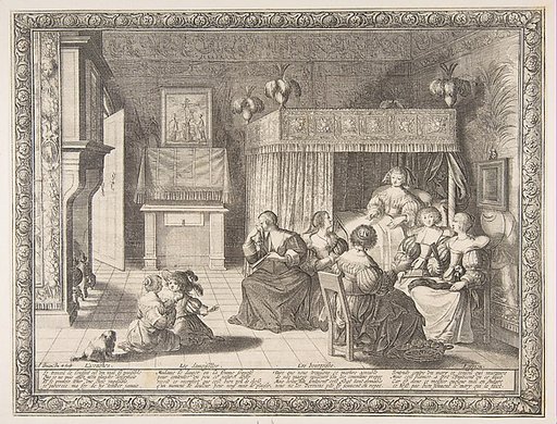 Visit to the New Mother, plate 5 from "Marriage in the City" (Le Mariage à la Ville)