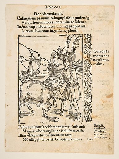 Illustration from Sebastian Brandt's "Navis Stultifera", Basle, Bergmann van Olpe, 1497