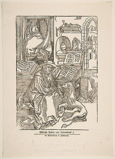 Saint Jerome Extracting a Thorn from the Lion's Foot, 19th century reprint