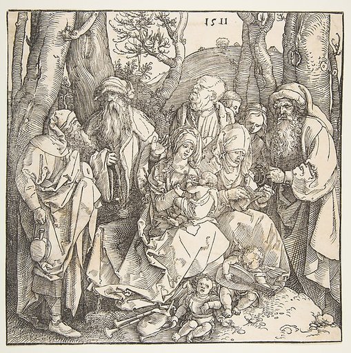 The Holy Family with Saints and Two Musical Angels