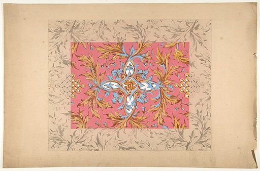 Design for a ceiling with floral design