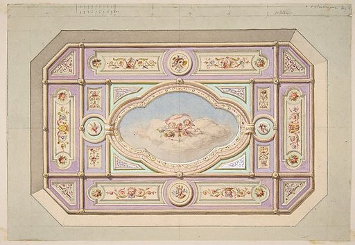 Design for a ceiling with putti