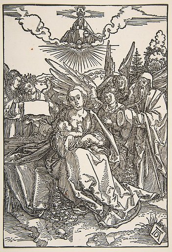 The Holy Family with Five Angels