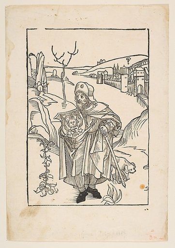 Gerson as a Pilgrim, frontispiece to Gersonis Opera, 1489