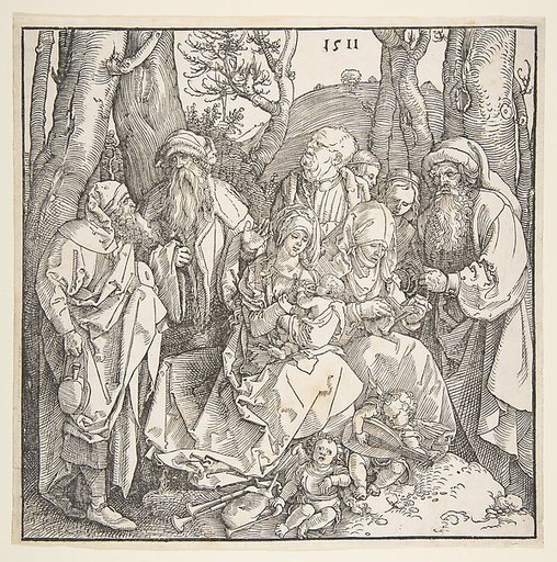 The Holy Kinship with Lute Playing Angels