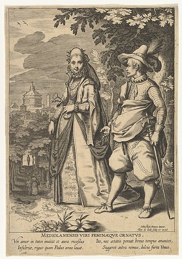 Mediolanensis Viri Feminaeque Ornatus, from Fashions of Different Nations