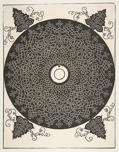 “The Fourth Knot”. Interlaced Roundel with a Round Medallion in its Center