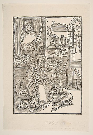 Saint Jerome exctracting a Thorn from the Lion's Foot (copy)
