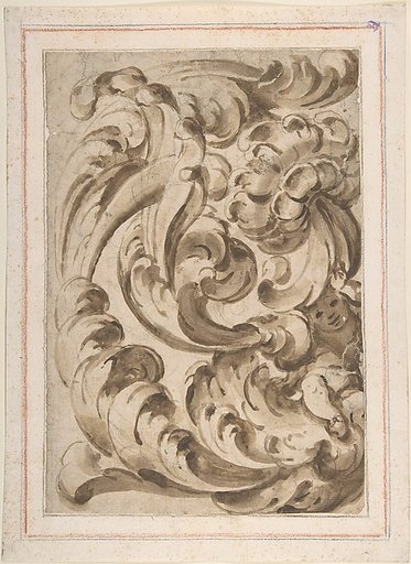 Overall Pattern of Acanthus Scrolls with a Putto