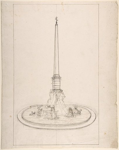 Fountain with Obelisk