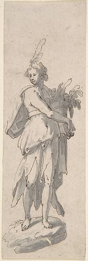 Female Holding a Plant