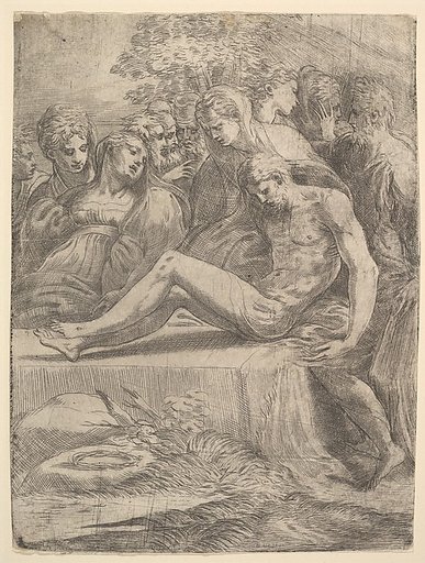The lamentation over the dead Christ