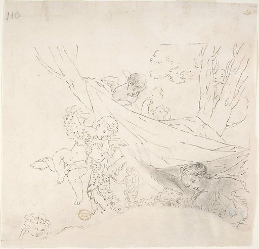 Female Figure with Cherubs