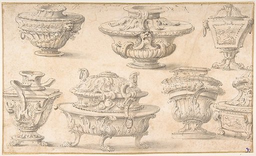 Seven Designs for Vases and Table Silver