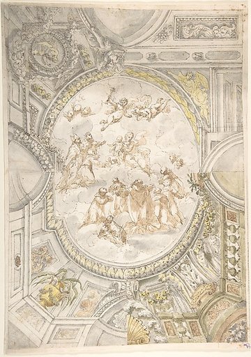 Design for a Ceiling with Virgin and Child in Glory