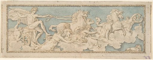 Wall or Ceiling Decoration with a Young Man (Phaeton?) in a horse-drawn Chariot