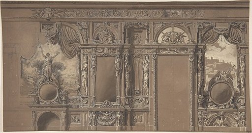 Design for a Heavily Decorated Wall Elevation