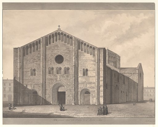 View of the Façade of the Cathedral of San Michele, Pavia