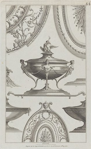 Vases and Vessels, nos. 248–254, plate 44 from "Designs for Various Ornaments"