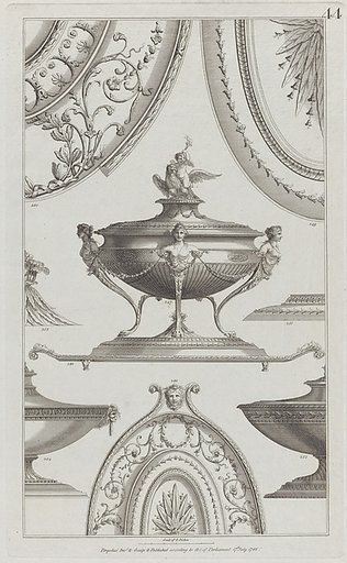 Vases and Vessels, nos. 248–254, plate 44 from "Designs for Various Ornaments"