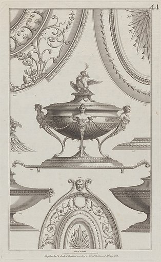 Vases and Vessels, nos. 248–254, plate 44 from "Designs for Various Ornaments"