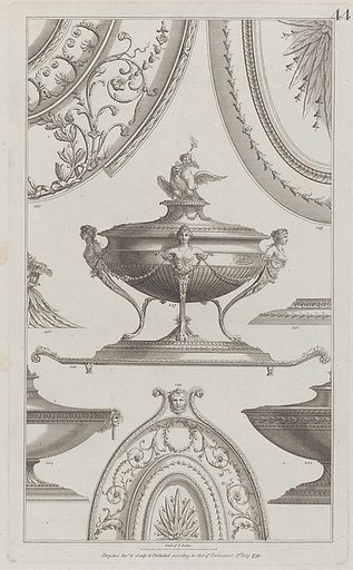 Vases and Vessels, nos. 248–254, plate 44 from "Designs for Various Ornaments"
