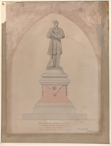 Pedestal Design for the Seventh Regiment Memorial in Central Park