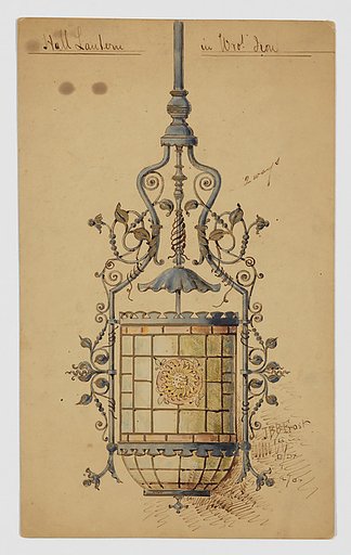 Wrought Iron Hall Lantern Design
