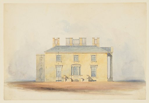 Design for a Classical Country House, Side Elevation