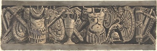 Design for a Frieze with Roman Trophies