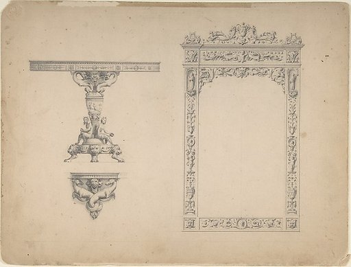 Designs for a Mirror Frame and Table